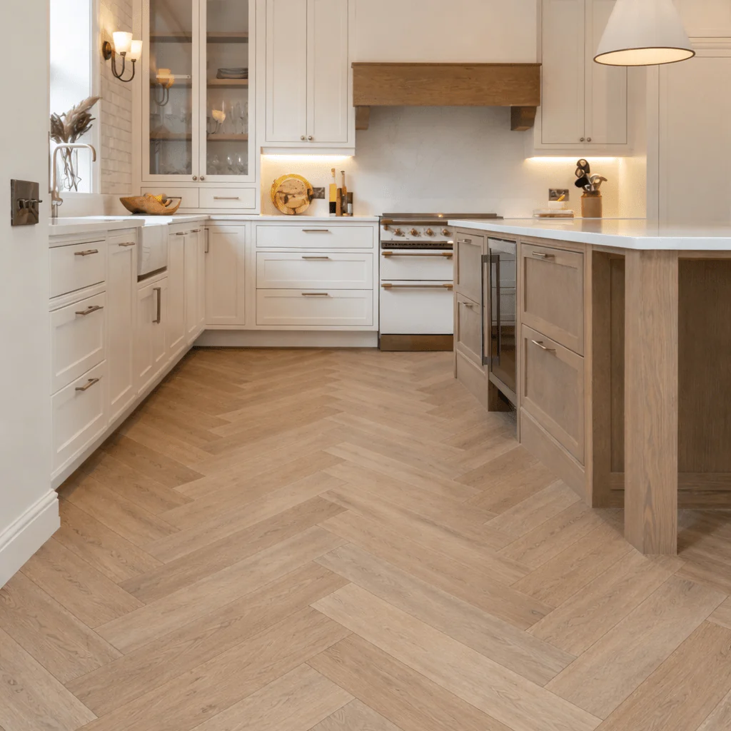 Floor shop Dublin with herringbone SPC flooring